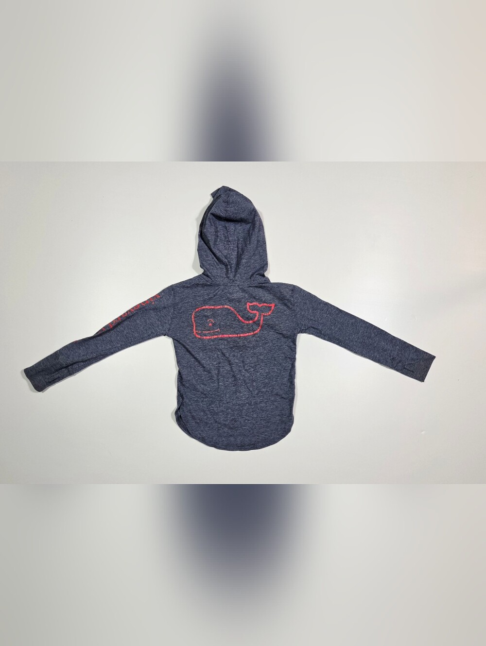 Vineyard Vines Edgartown Hoodie Shirt Girls Striped Size XS (5-6) Whale